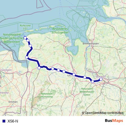X56-N rail Line Map