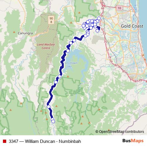 3347 bus Line Map