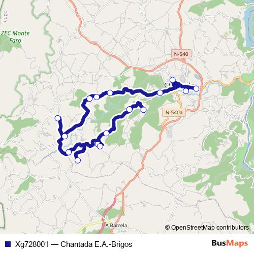 Xg728001 bus Line Map