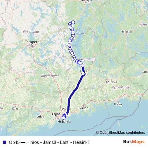 Ob45 bus Line Map