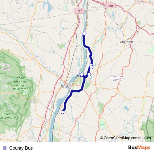 County Bus bus Line Map