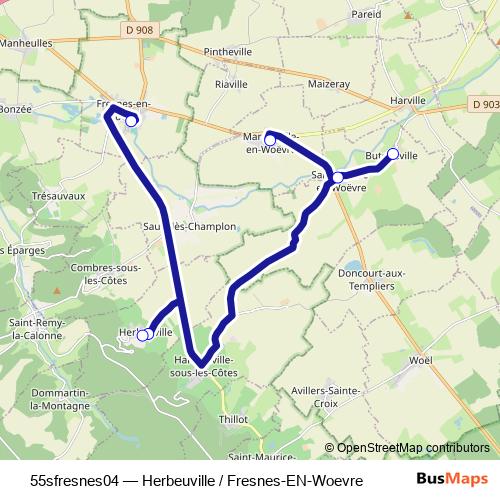 55sfresnes04 bus Line Map