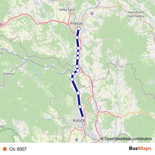 Os 8507 rail Line Map