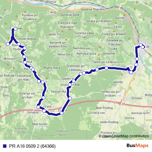 PR A18 0509 2 (64366) bus Line Map