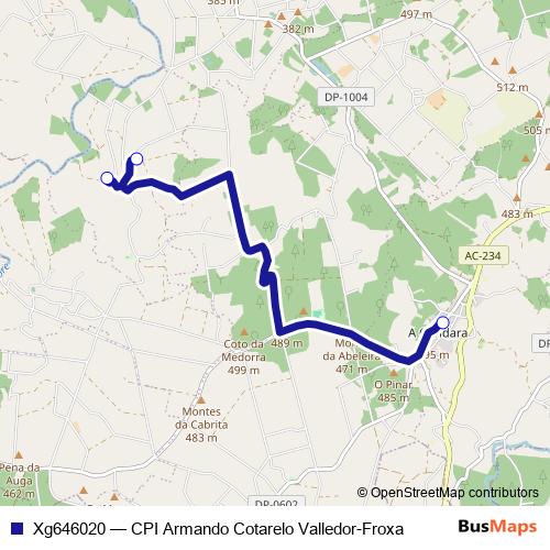 Xg646020 bus Line Map