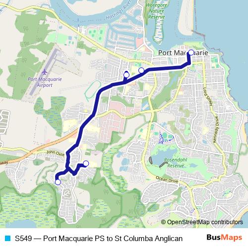 S549 bus Line Map