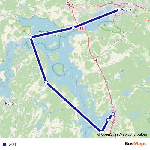 201 ferry Line Map