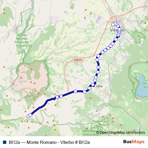 Bl12a bus Line Map