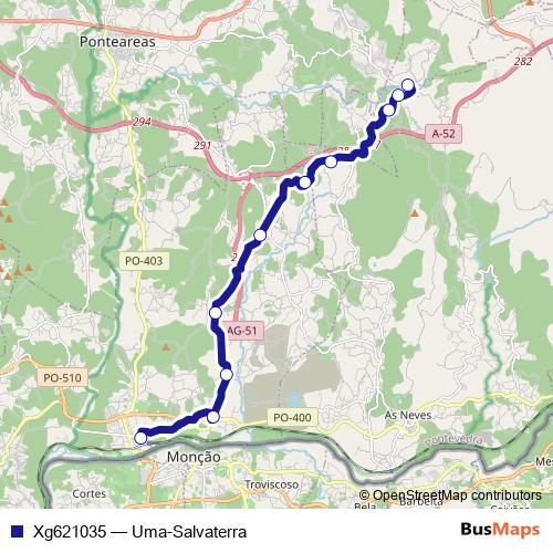 Xg621035 bus Line Map