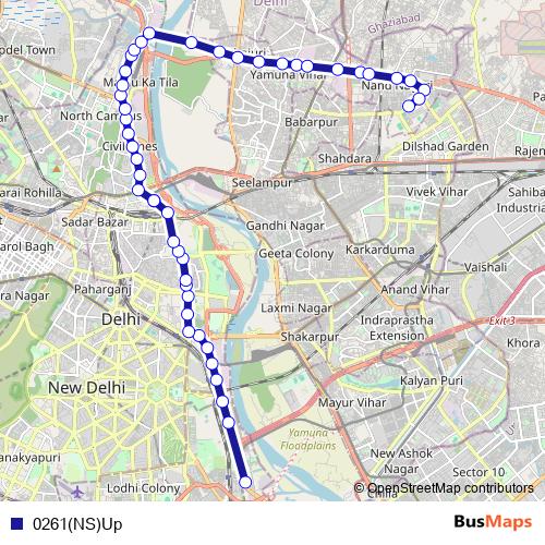 0261(NS)Up bus Line Map