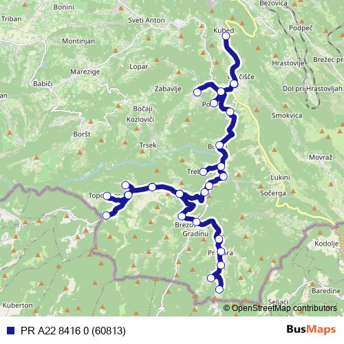 PR A22 8416 0 (60813) bus Line Map