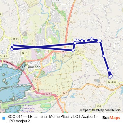 SCO 014 bus Line Map
