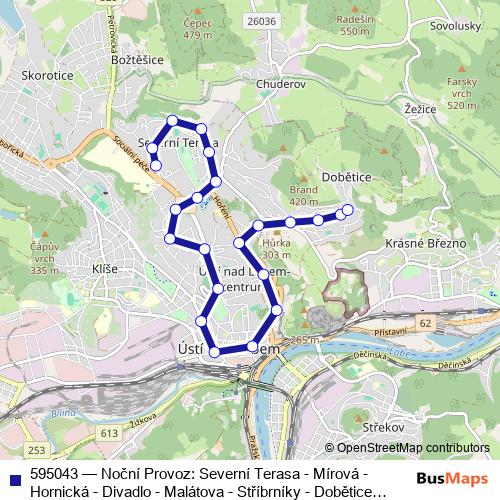 595043 trolleybus Line Map