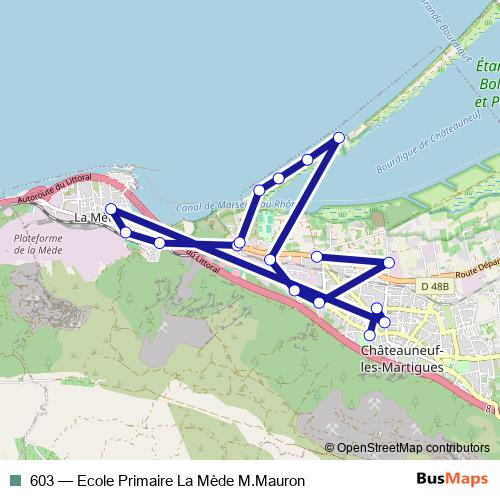603 bus Line Map