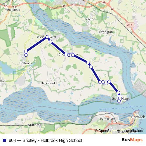 603 bus Line Map