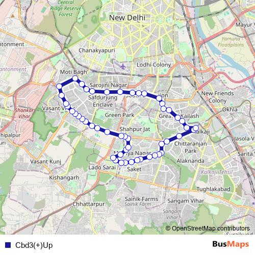 Cbd3(+)Up bus Line Map