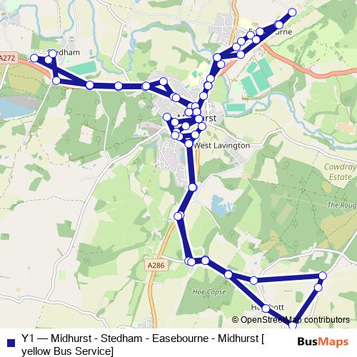 Y1 bus Line Map