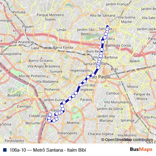 106a-10 bus Line Map