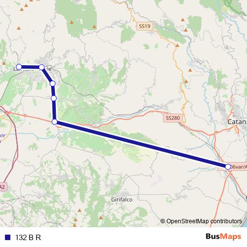 132 B R bus Line Map