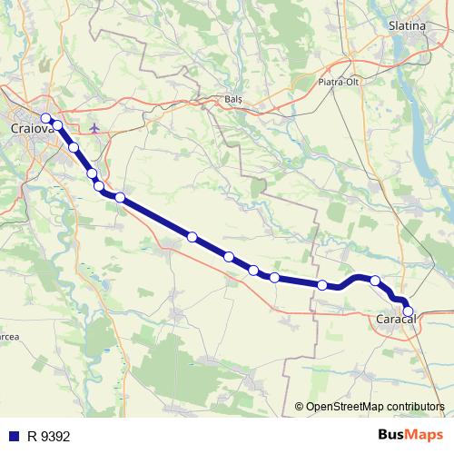 R 9392 rail Line Map
