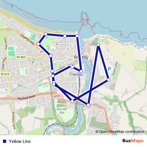 Yellow Line bus Line Map