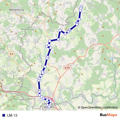 LM-13 bus Line Map