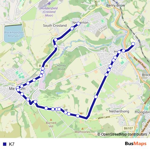 K7 bus Line Map