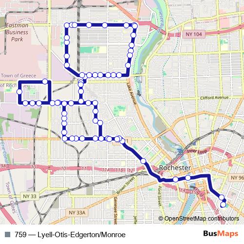 759 bus Line Map