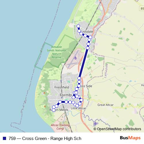 759 bus Line Map