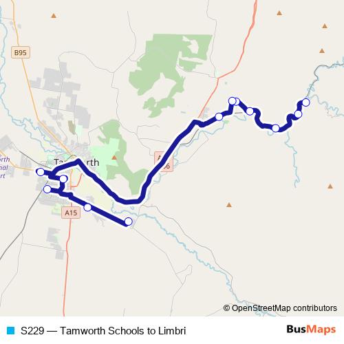 S229 bus Line Map
