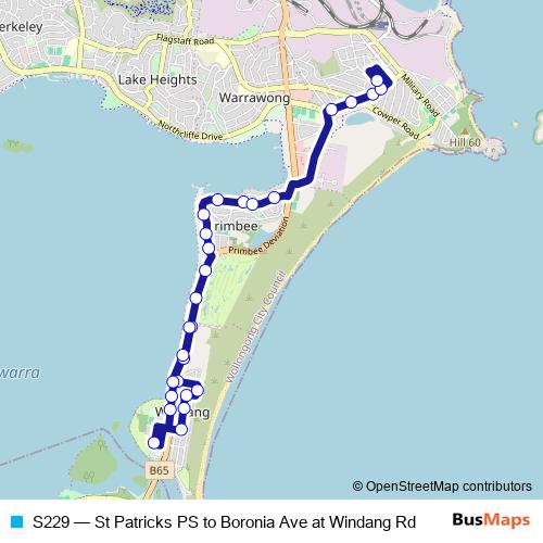 S229 bus Line Map