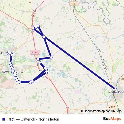 RR1 bus Line Map