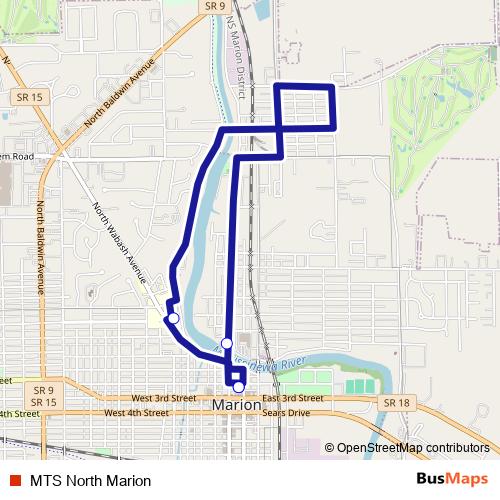 MTS North Marion bus Line Map