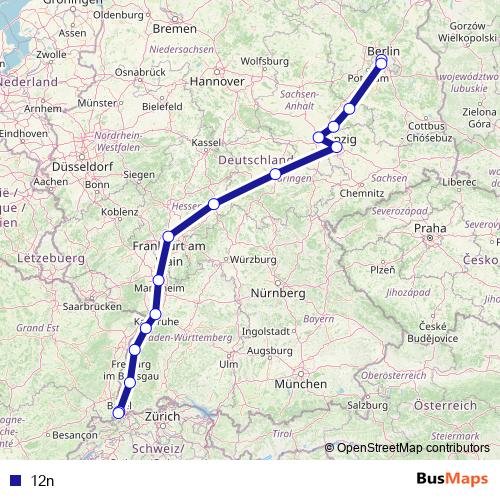 12n rail Line Map