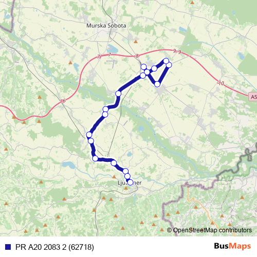PR A20 2083 2 (62718) bus Line Map
