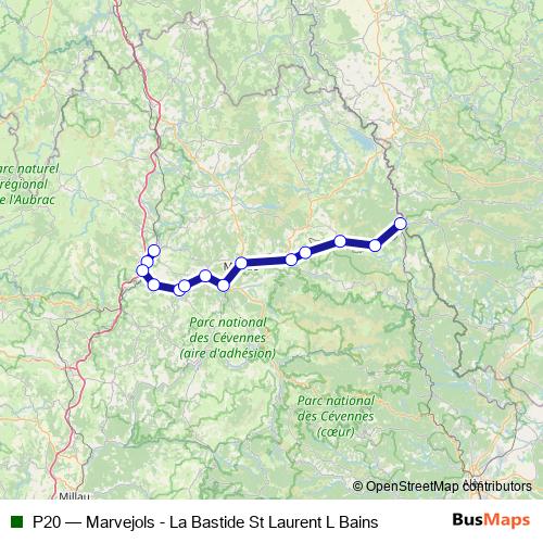 P20 rail Line Map