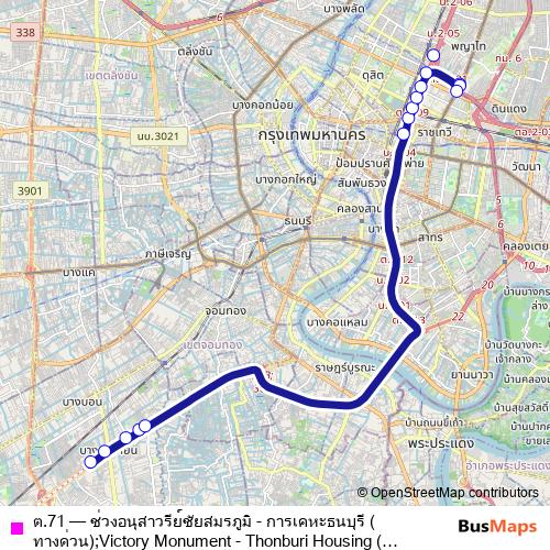 ต.71 bus Line Map