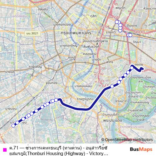 ต.71 bus Line Map