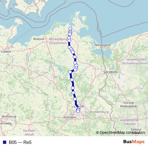 B05 rail Line Map