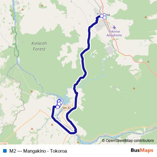 M2 bus Line Map
