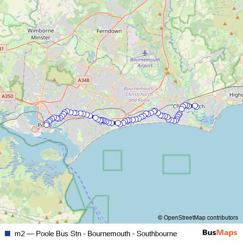 m2 bus Line Map