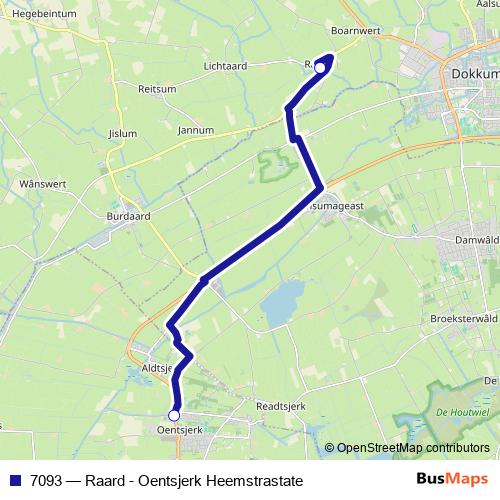 7093 bus Line Map