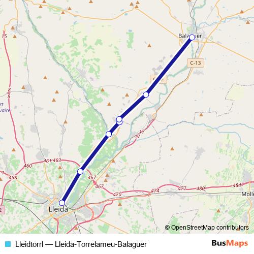 Lleidtorrl bus Line Map