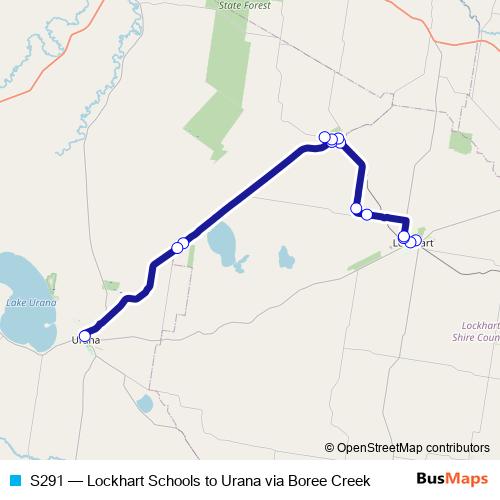 S291 bus Line Map