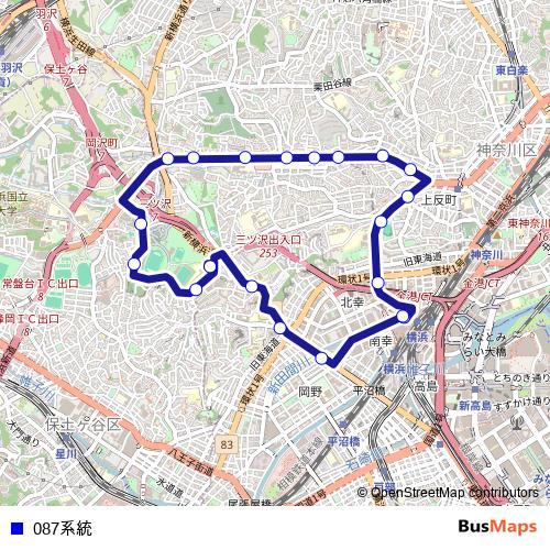 087계통 bus Line Map