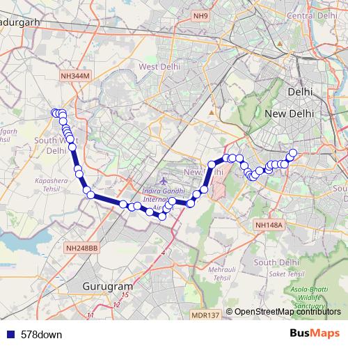578down bus Line Map