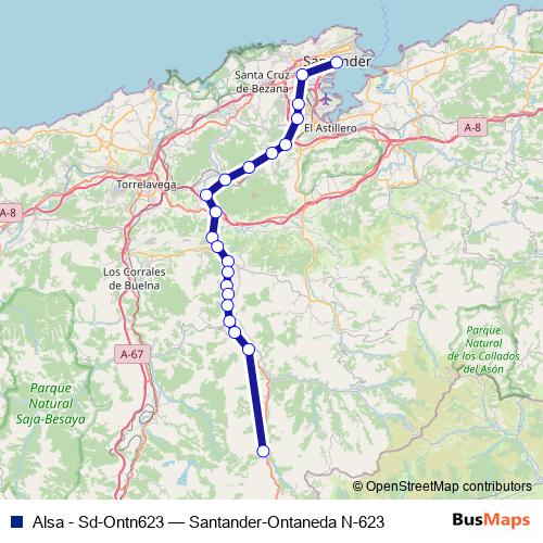 Alsa - Sd-Ontn623 bus Line Map