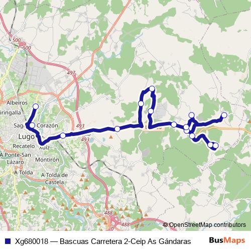 Xg680018 bus Line Map