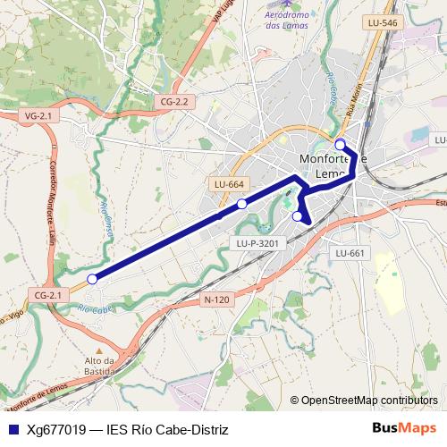 Xg677019 bus Line Map