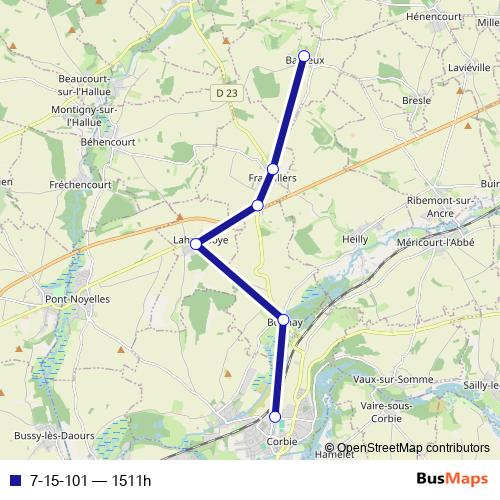 7-15-101 bus Line Map